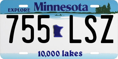 MN license plate 755LSZ