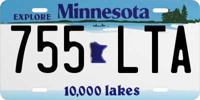 MN license plate 755LTA