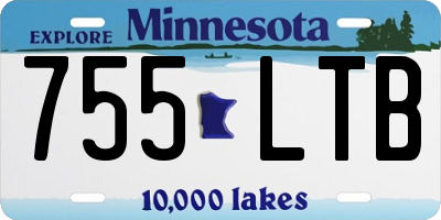 MN license plate 755LTB