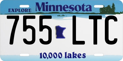 MN license plate 755LTC