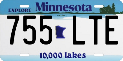MN license plate 755LTE