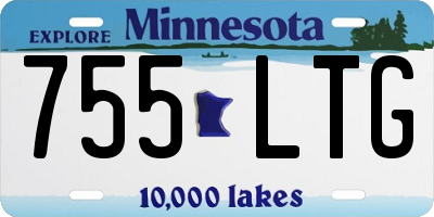 MN license plate 755LTG