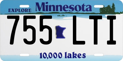 MN license plate 755LTI