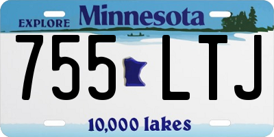 MN license plate 755LTJ