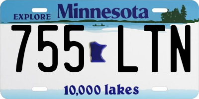 MN license plate 755LTN