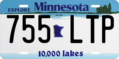 MN license plate 755LTP