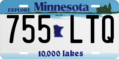 MN license plate 755LTQ