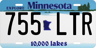 MN license plate 755LTR