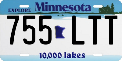 MN license plate 755LTT