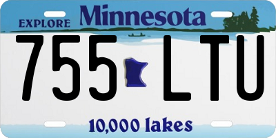 MN license plate 755LTU