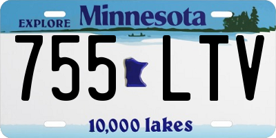 MN license plate 755LTV