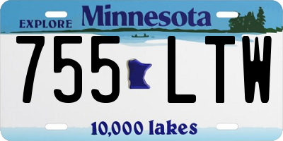 MN license plate 755LTW