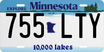 MN license plate 755LTY