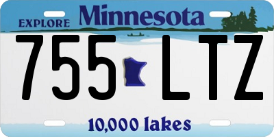 MN license plate 755LTZ