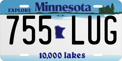 MN license plate 755LUG