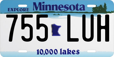 MN license plate 755LUH