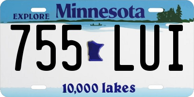 MN license plate 755LUI