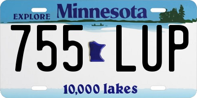 MN license plate 755LUP
