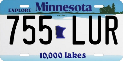 MN license plate 755LUR