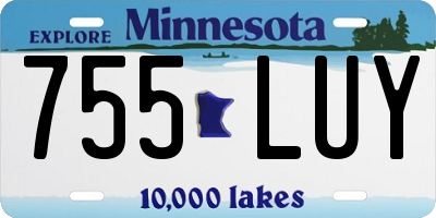 MN license plate 755LUY