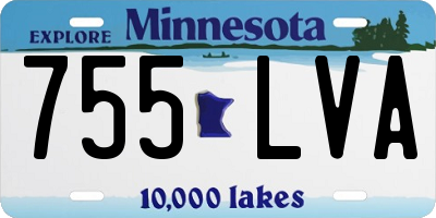 MN license plate 755LVA