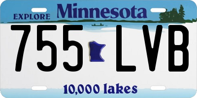 MN license plate 755LVB