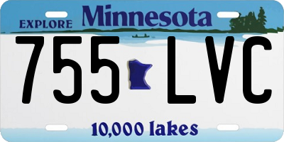 MN license plate 755LVC