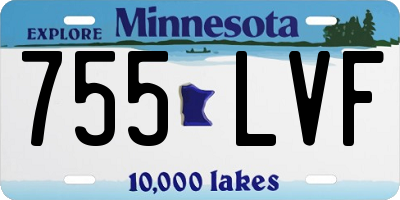 MN license plate 755LVF