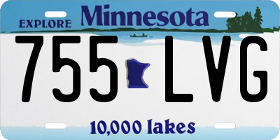 MN license plate 755LVG