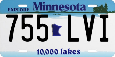 MN license plate 755LVI
