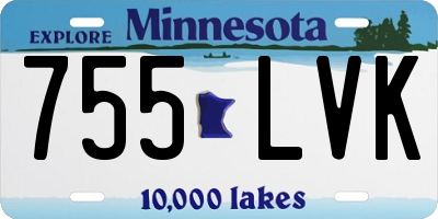 MN license plate 755LVK