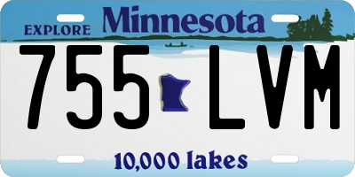 MN license plate 755LVM
