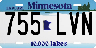 MN license plate 755LVN