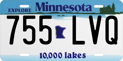 MN license plate 755LVQ