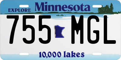 MN license plate 755MGL