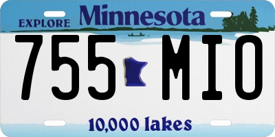MN license plate 755MIO
