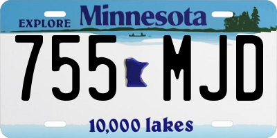 MN license plate 755MJD