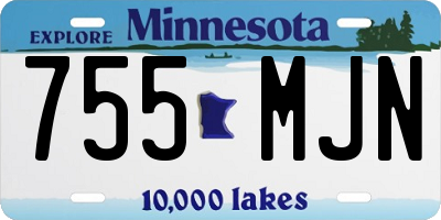 MN license plate 755MJN