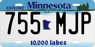 MN license plate 755MJP
