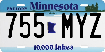 MN license plate 755MYZ