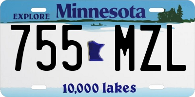 MN license plate 755MZL