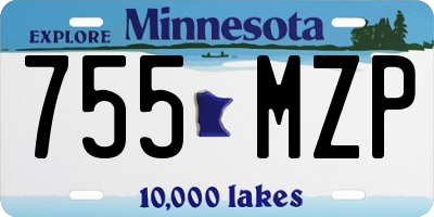 MN license plate 755MZP