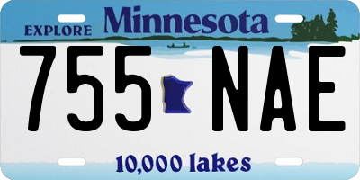 MN license plate 755NAE