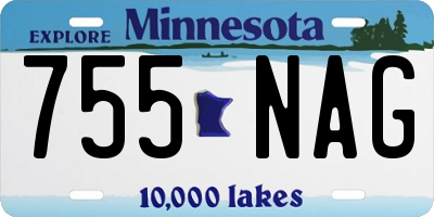 MN license plate 755NAG