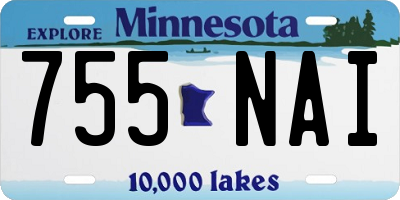 MN license plate 755NAI