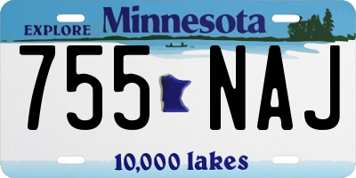 MN license plate 755NAJ