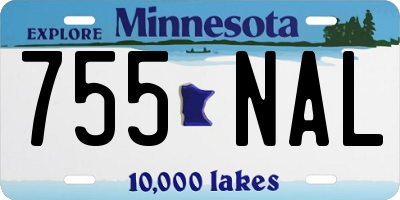 MN license plate 755NAL
