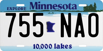 MN license plate 755NAO