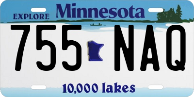 MN license plate 755NAQ
