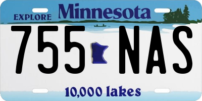 MN license plate 755NAS
